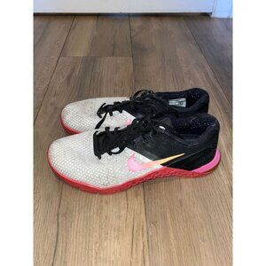 Nike Metcon 5 Womens Training Shoes White/Black/Pink Size 8
